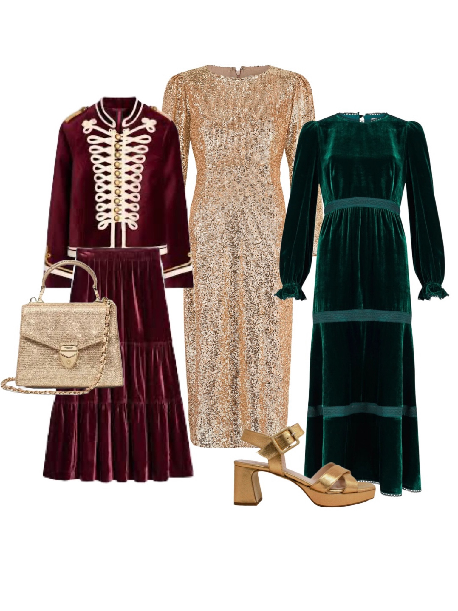 Nutcracker Christmas Style!  Catch these beautiful velvet and sequin pieces (and more on my product list) in the Winter Sale! Featuring the glorious Clara emerald green velvet dress by Aspiga (low stock) and a fab Nutcracker style burgundy velvet gold trimmed jacket by Boden - great with trousers or this tiered skirt, you might even catch these for delivery in time for Christmas Day but hurry! Happy shopping!

#LTKpartywear #LTKuk #LTKWinterSale