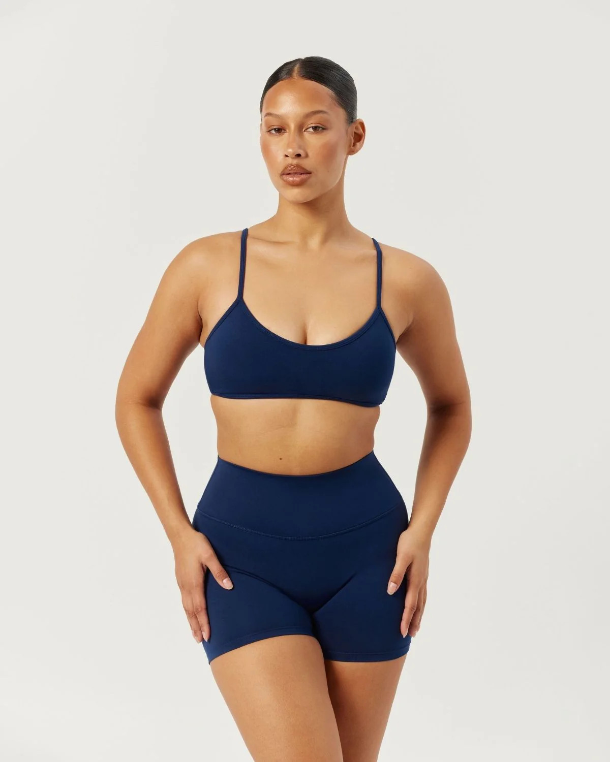 Serenity Scrunch Shorts 4" | Navy | Crop Shop Boutique US