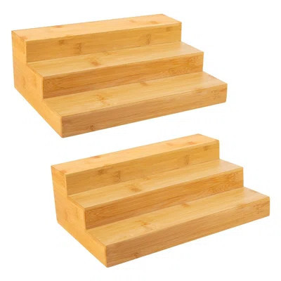 Bamboo Spice Rack Organizer For Cabinet, Countertop Step Shelf, Seasoning Storage Stand For Kitchen Pantry, Spice Holder For Jars Bottles Cans, 3 Tier | Wayfair North America