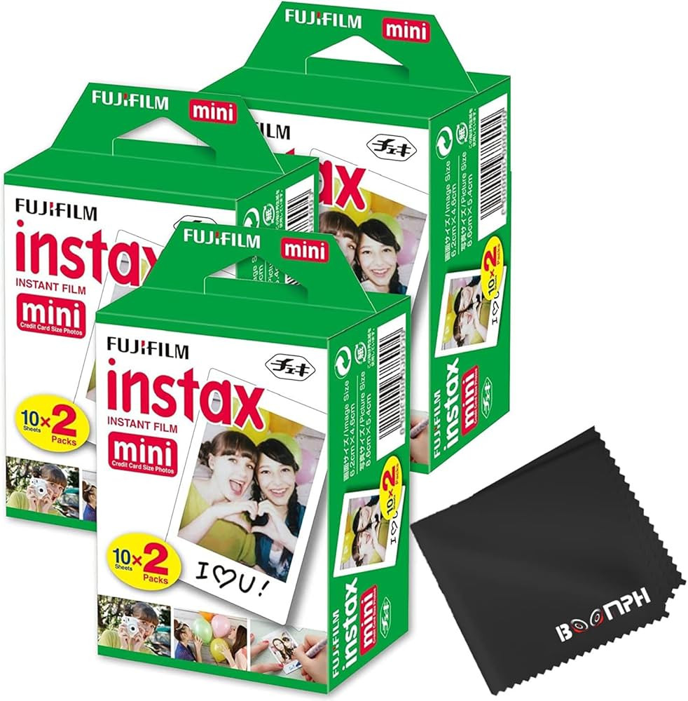 Fujifilm Instax Mini Instant Camera Film: 60 Shoots Total, (10 Sheets x 6) - Capture Memories Any... | Amazon (US)