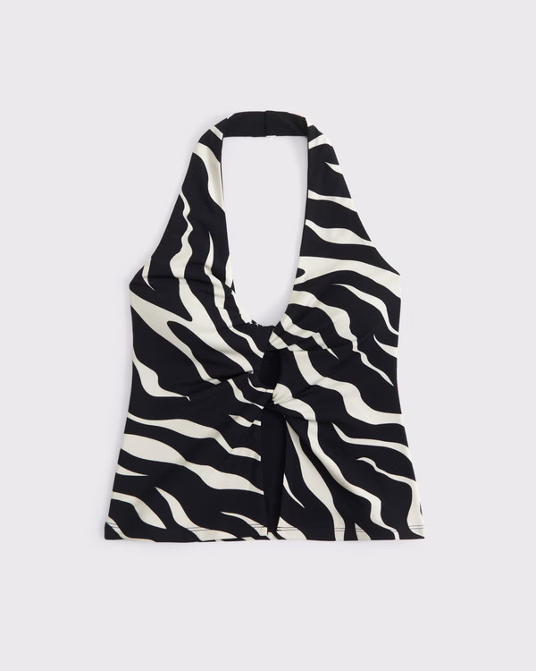 Women's Bra-Free Twist Halter Cutout Top | Women's Clearance | Abercrombie.com | Abercrombie & Fitch (US)