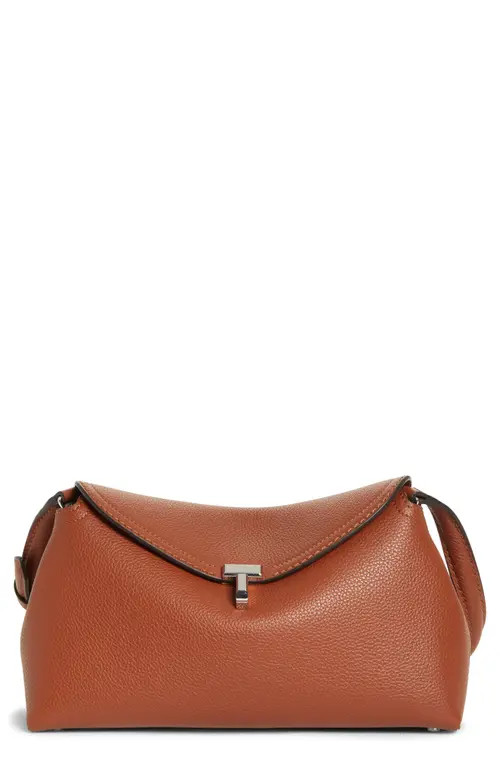 TOTEME T-Lock Leather Clutch in Sienna at Nordstrom | Nordstrom