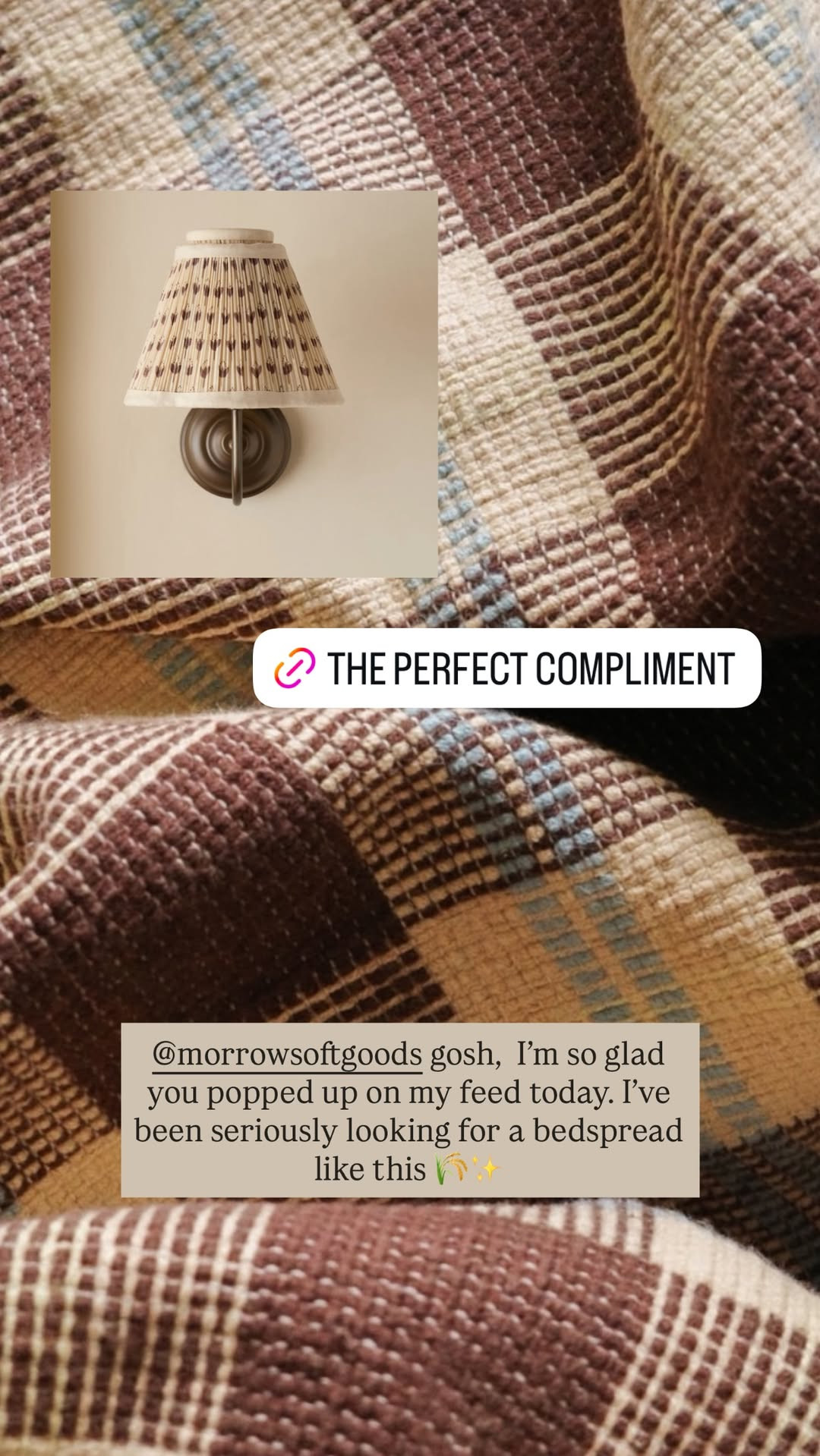 How adorable is this antique bronze sconce light? ✨ Love it paired with this new bedspread I found from Morrow Soft Goods. 

 #LTKSeasonal #LTKHome
