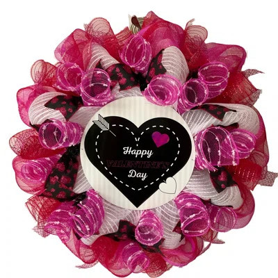 Happy Valentine's Day Heart Wreath With Cupid | Wayfair North America