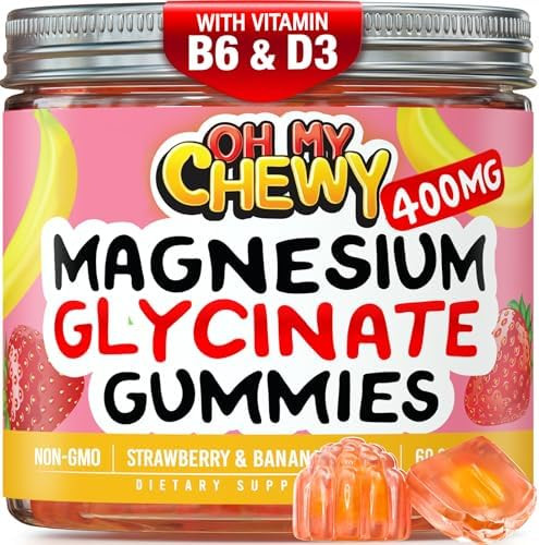 Center-Filled Magnesium Glycinate Gummies 400MG - High Absorption for Kids, Teens & Adults - Supp... | Amazon (US)