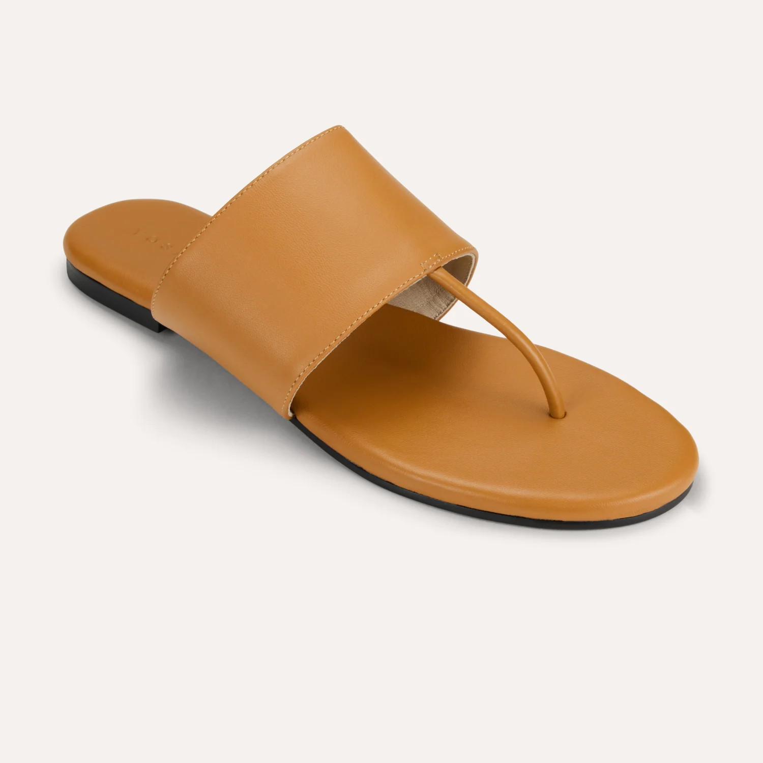 Ella in Whiskey Leather Thong Sandal for Women | Yosi Samra