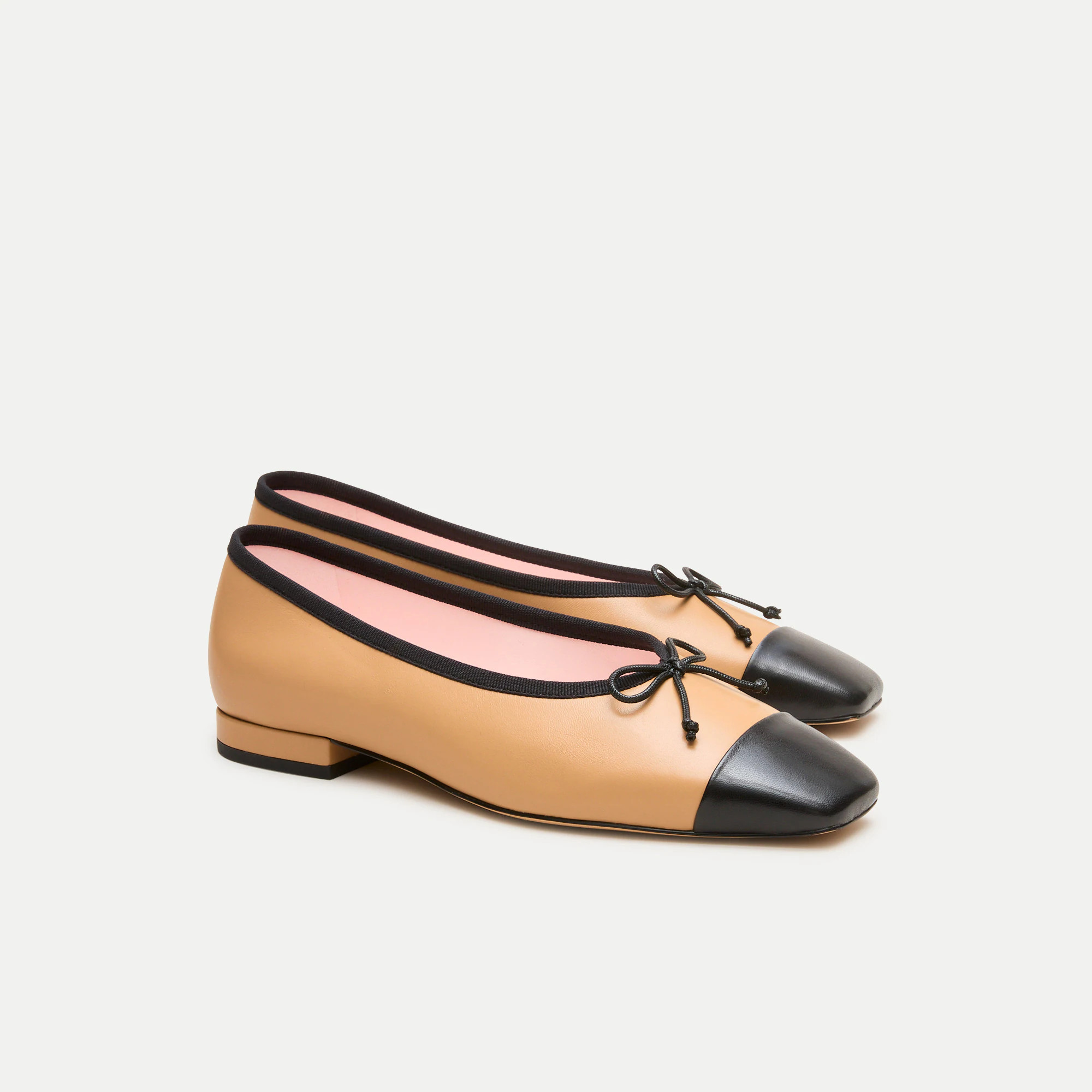 Sophie cap toe ballet flats in leather | J. Crew US