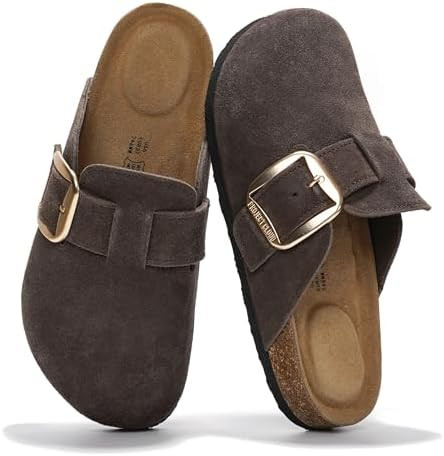 Project Cloud 100% Genuine Leather Clogs for Women Shoes - Memory Foam Insole, Non-Slip & Natural... | Amazon (US)