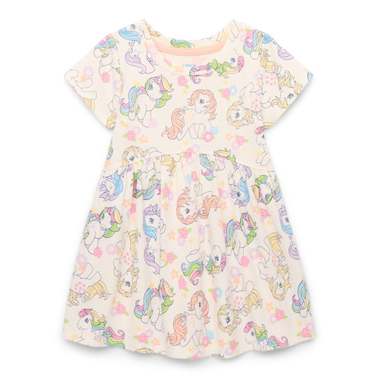 My Little Pony Toddler Girls All Over Print Dress with Short Sleeves, Sizes 12 Months-5T | Walmart (US)
