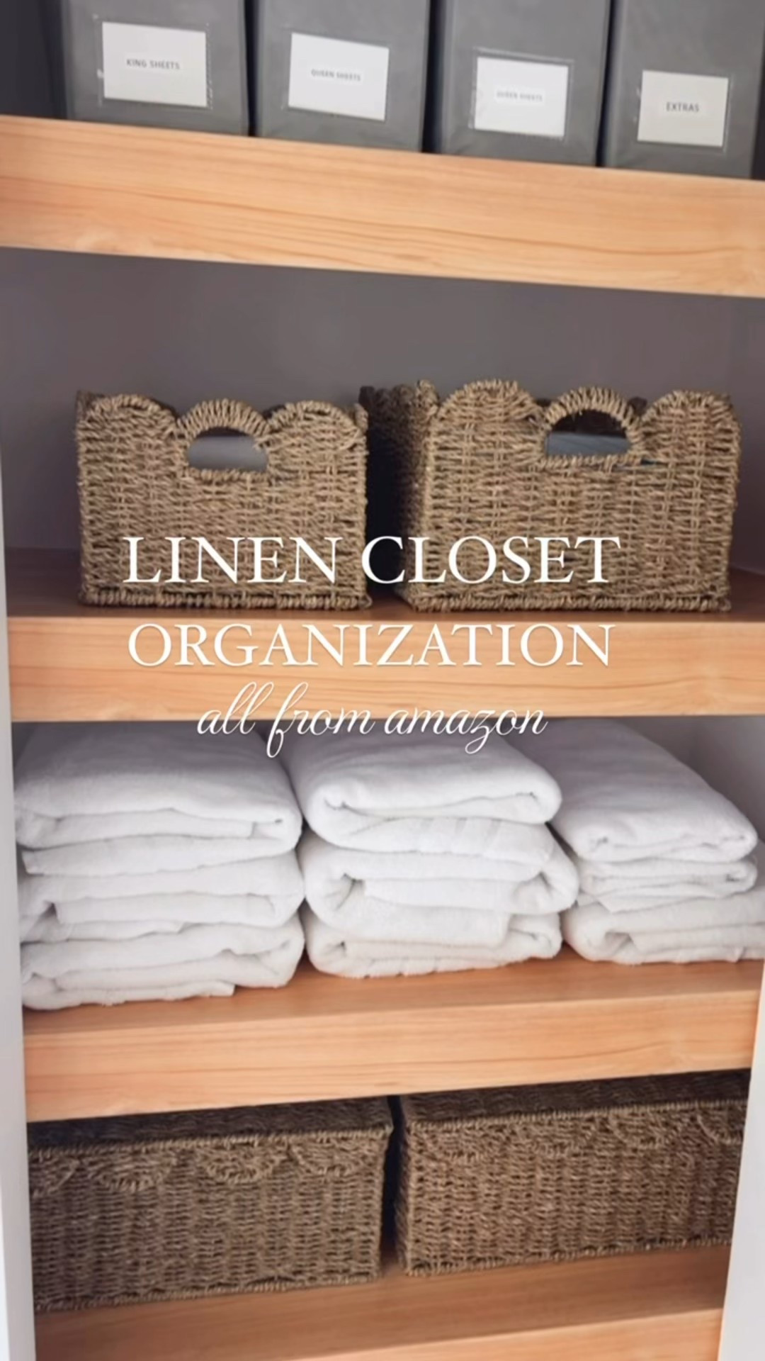 Linen closet organization all from Amazon. 

#LTKHome #LTKFindsUnder50 #LTKSaleAlert