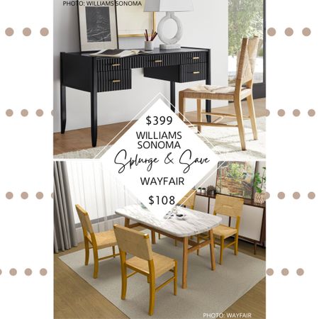 🚨Brand new find🚨

I’ve got two options for coastal dining chairs on a high and low budget: the Wayfair Limnaee Side Chair from 14 Karat Home Inc. and the Williams Sonoma Rutherford Woven Rush Dining Side Chair.  Both are wood chairs with a woven seat and back and could easily be used in a kitchen nook, dining room, or even as a home office chair.   

Coastal design is all about creating a relaxed and breezy atmosphere that feels like you're on vacation all year long. With a few carefully chosen pieces, you can transform any room into a coastal oasis that feels like a fancy getaway. 

 #coastaldiningchairs #homedecor #diningchairs #kitchennook #diningroom #interiordesign #furniture #homeimprovement #seating #comfortable #style #affordable #budgetfriendly #coastalvibes #beachhouse #coastalhome #homedecor #furniture #lookforless. Williams Sonoma Rutherfod Woven Rush Dining Side Table Chair dupe. Wayfair dupes. Williams Sonoma looks for less. Coastal kitchen. Coastal dining room. Coastal furniture. Woven chairs. #design 

#LTKhome #LTKunder100 #LTKsalealert