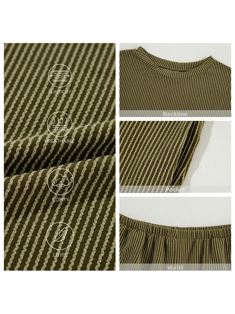 DOKOTOO 2 Piece Oufits for Women Lounge Set Short Sleeve Shirts Matching High Waisted Shorts with... | Walmart (US)