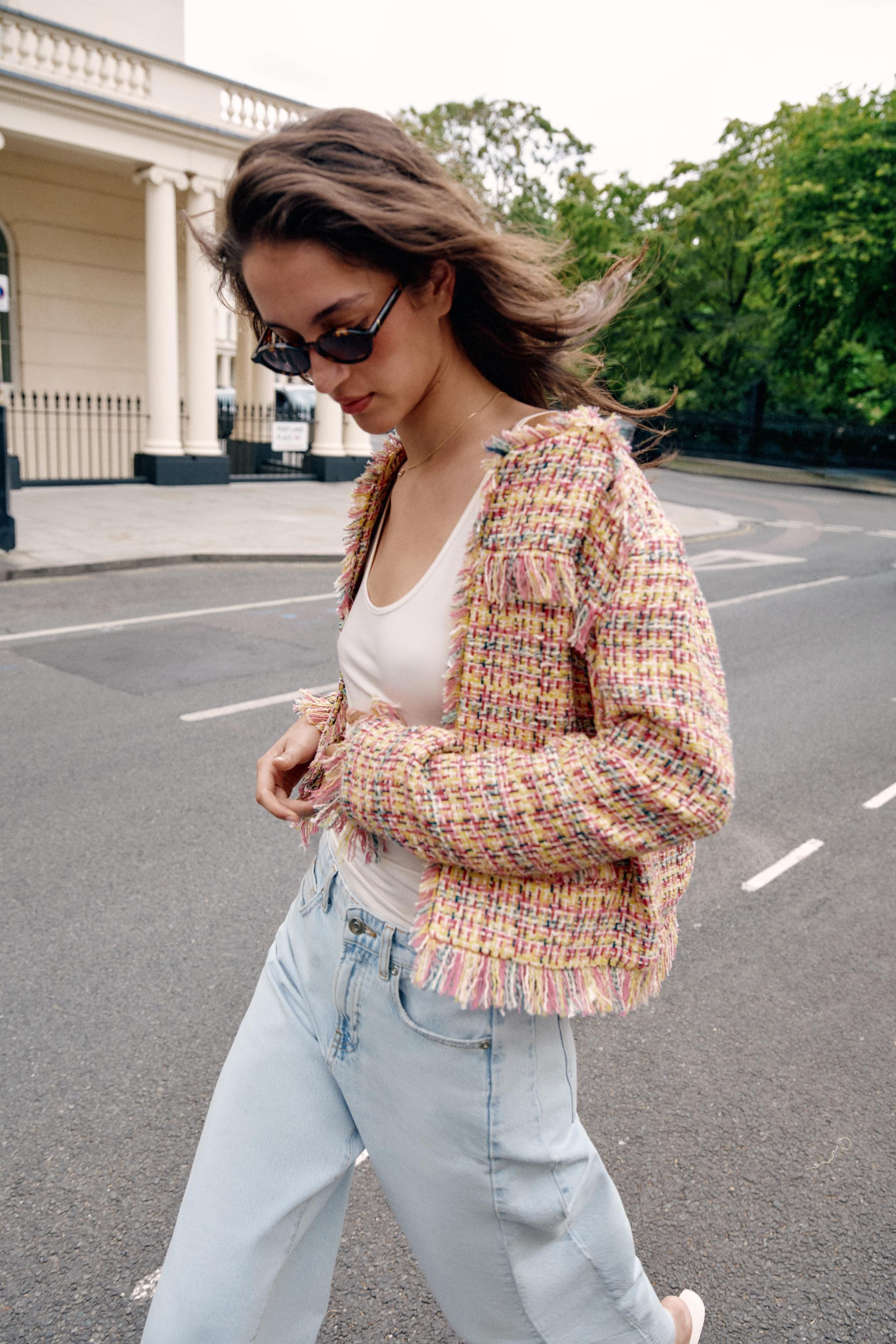 FRINGE TEXTURED JACKET | Zara US
