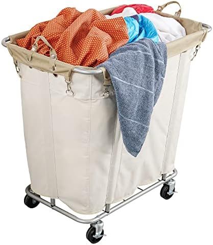 PLKOW Laundry Cart with Wheels 320L Large Rolling Laundry Cart for Commercial / Home, Rolling Lau... | Amazon (US)