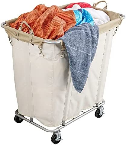 PLKOW Laundry Cart with Wheels 320L Large Rolling Laundry Cart for Commercial / Home, Rolling Lau... | Amazon (US)