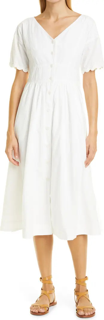 Alex Mill Rick Button Front Cotton Midi Dress | Nordstromrack | Nordstrom Rack