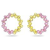 SWAROVSKI Millenia hoop earrings, Pear cut crystals, Multicolored, Gold tone Finish | Amazon (US)
