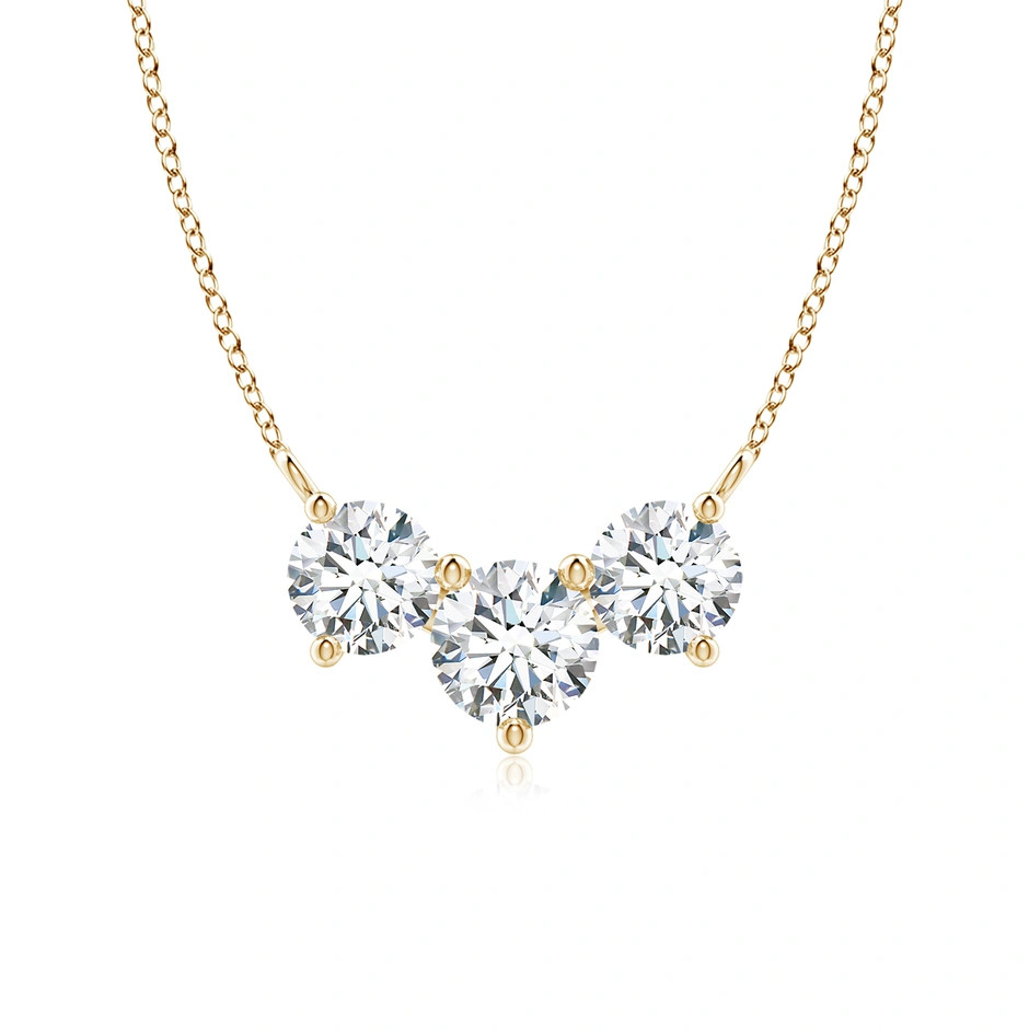 Lab-Grown Classic Trio Diamond Necklace | Angara | Angara US