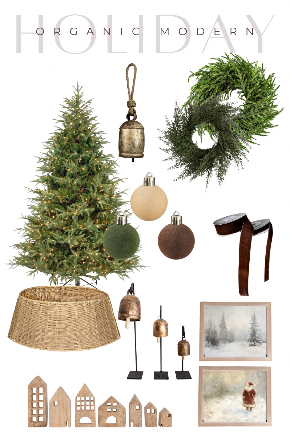 If you’re all about that cozy, organic modern holiday vibe, these must-have pieces are for you! From the natural greenery garland to the vintage-inspired bells and stunning wood-framed art, everything adds the perfect neutral, festive touch without overpowering your space. I’m loving how these simple, earthy tones keep things feeling fresh yet still festive. Whether you’re styling your mantel, shelves, or entryway, these pieces are the perfect way to create a holiday look that’s warm, inviting, and effortlessly modern.🔔🌲🎄

#LTKcanada #LTKautumn #LTKsale