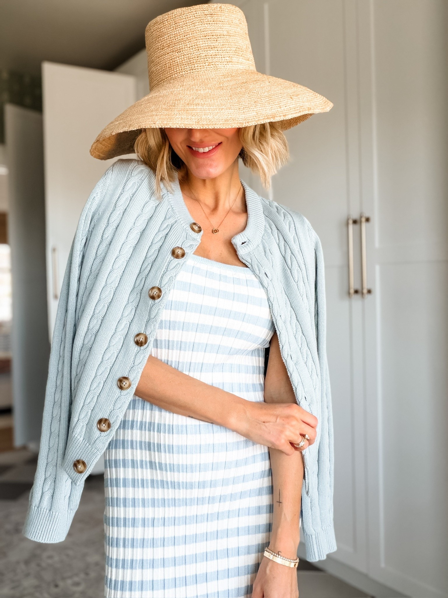 This look is so classic for an Oceanside vibe! I love dusty blue in spring and summer for a true chic coastal look!

Loverly grey, resort wear outfit ideas, stripe midi dress, Amazon fashion findss 

#LTKSeasonal