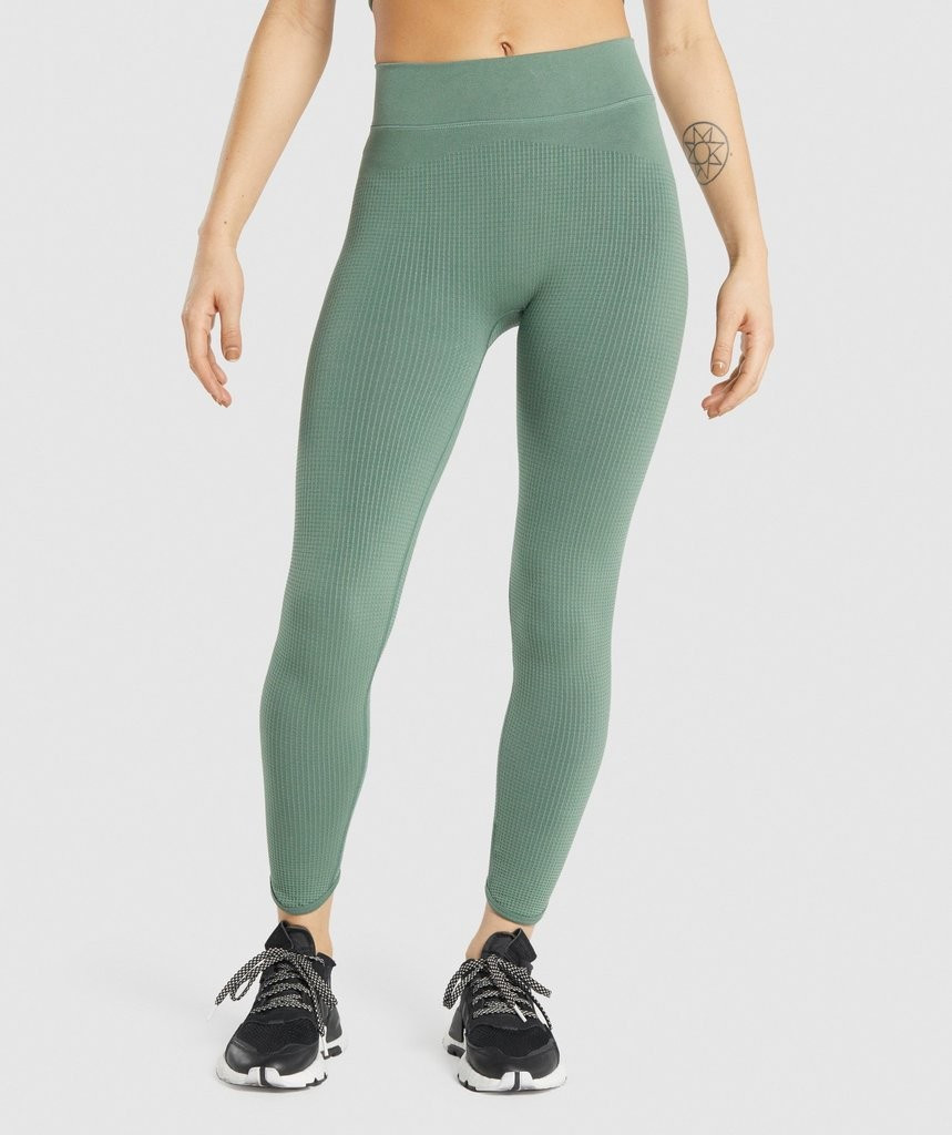 Gymshark Pause Seamless Leggings - Green | Gymshark (Global)