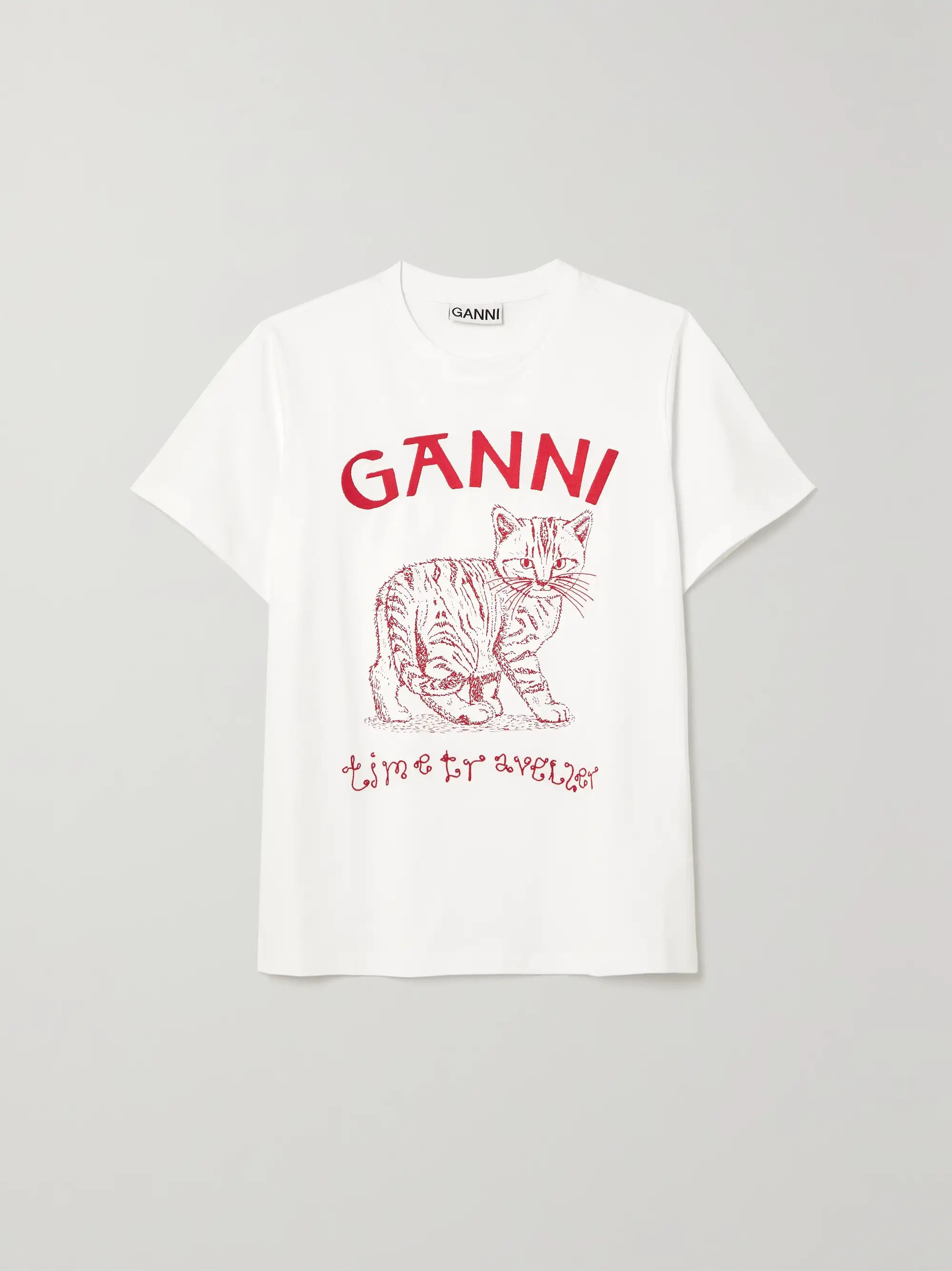 Future embroidered printed recycled and organic cotton-blend jersey T-shirt | NET-A-PORTER (UK & EU)