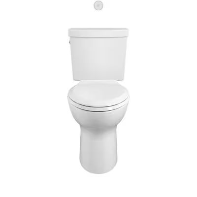 American Standard White Touchless Flush Elongated Chair Height 2-Piece WaterSense Toilet 12-in Ro... | Lowe's