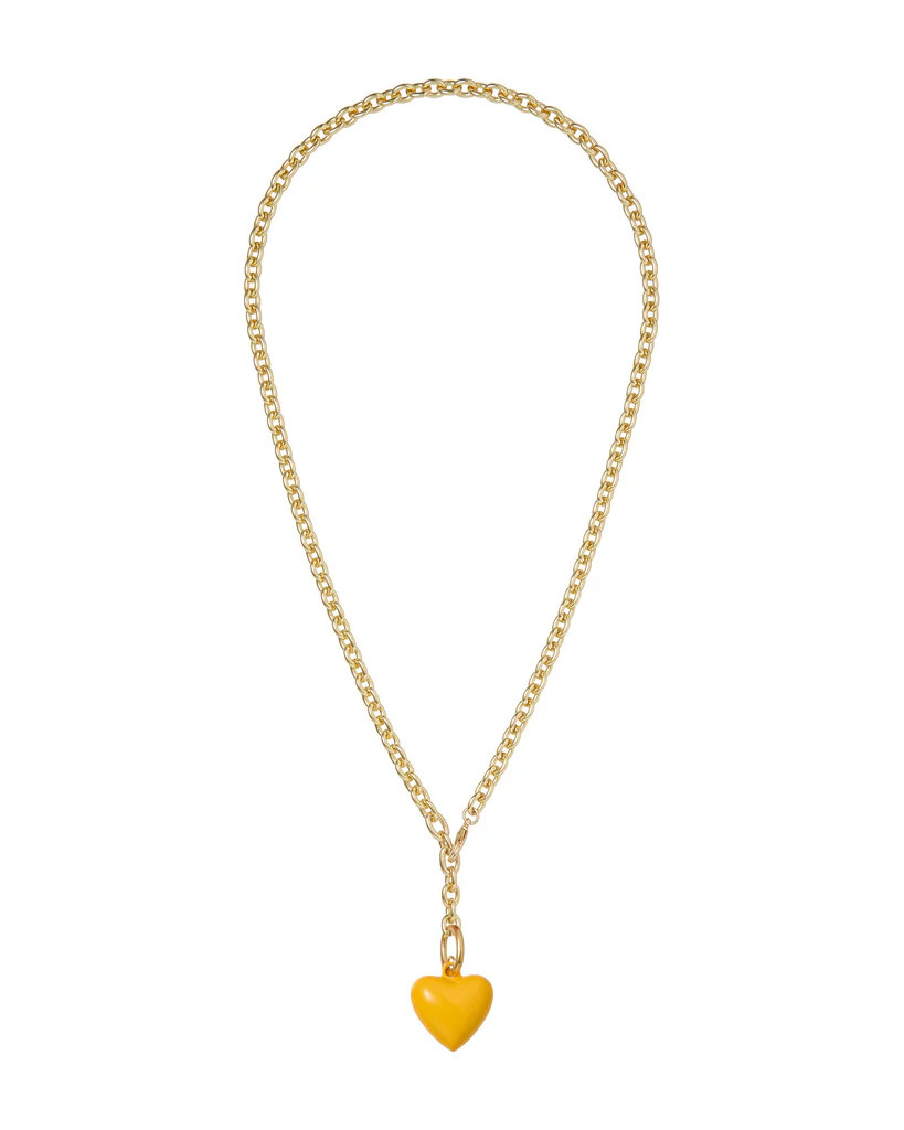 The Mini Puffy Heart Charm Necklace | Roxanne Assoulin