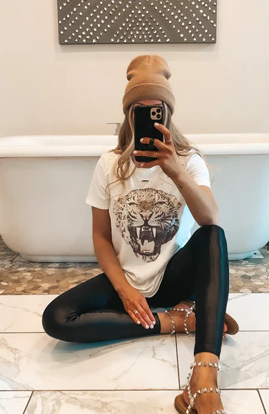 Tiger Distressed Tee (2 Colors) | Gunny Sack and Co