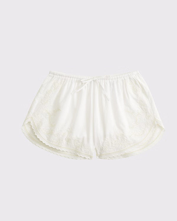 Women's Cutwork Sleep Short | Women's Matching Sets | Abercrombie.com | Abercrombie & Fitch (US)