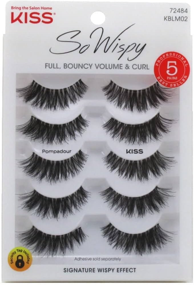 Kiss So Wispy Pompadour Lashes 5 Pairs (Pack of 3) | Amazon (US)