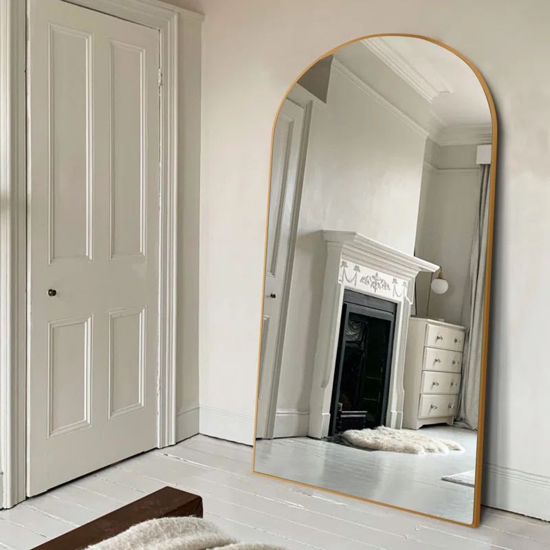 Egbert 71"×32" Oversized Arched Wood Full Length Mirror | Wayfair North America