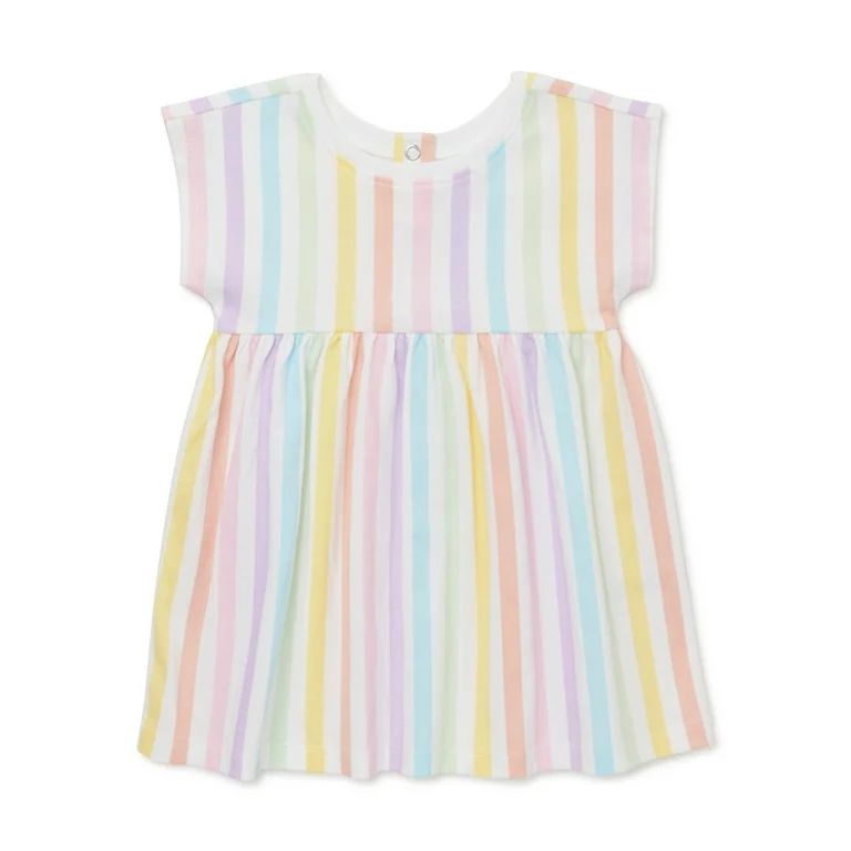 Garanimals Baby Girl Short Sleeve Stripe Dolman Dress, Sizes 0-24 Months | Walmart (US)