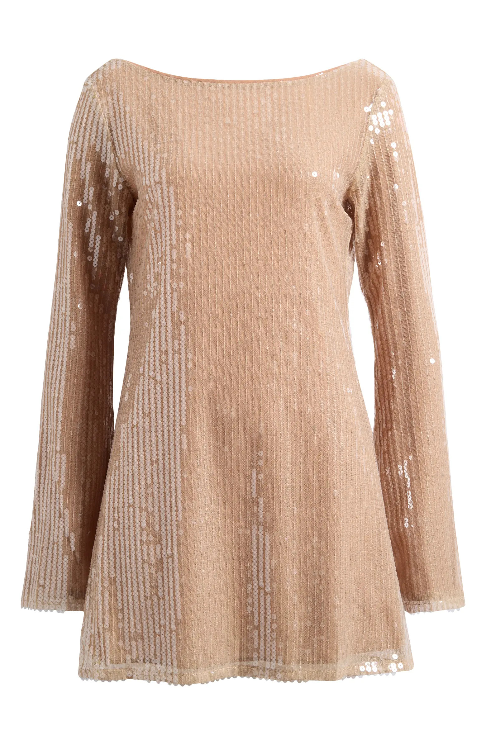Reformation Sereia Sequin Long Sleeve Minidress | Nordstrom | Nordstrom