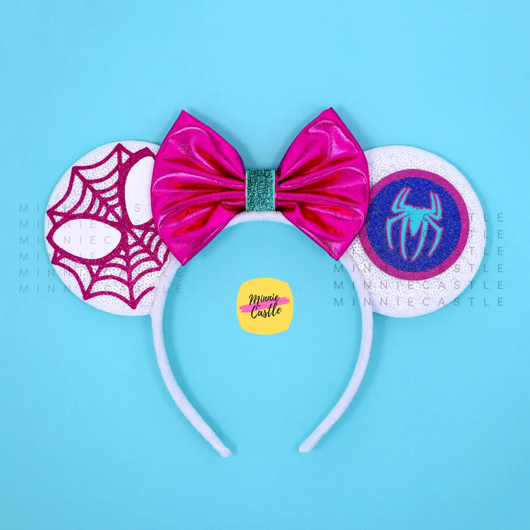 Mickey Spider Ears, Ghost Web Mouse Ear, Pink Spider Minnie Ears, Mickey Ear Headband for Adults ... | Etsy (US)