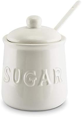 KOVOT 16 oz Ceramic Sugar Jar & Spoon Set | White | Amazon (US)
