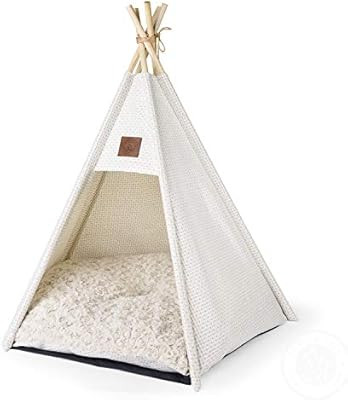 Pickle & Polly - Dog Bed Teepee/Tent for Dogs & Cats - Stylish, Soft, Cozy Dog Bed w/Thick Plush ... | Amazon (US)