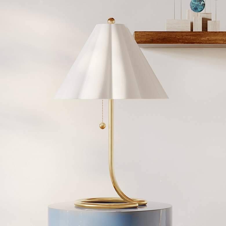 Hudson Valley Martha 22 3/4" High Contempory Brass Table Lamp | Lamps Plus