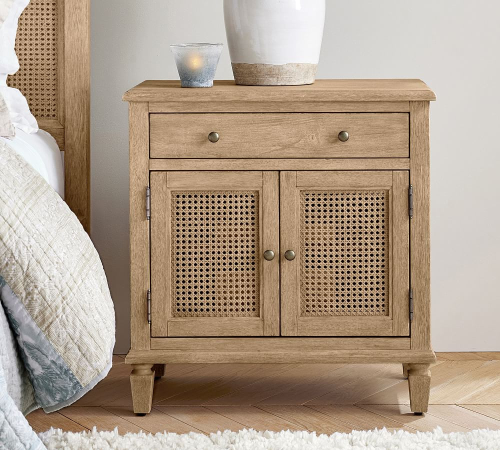 Sausalito Cane Cabinet Nightstand (28") | Pottery Barn (US)