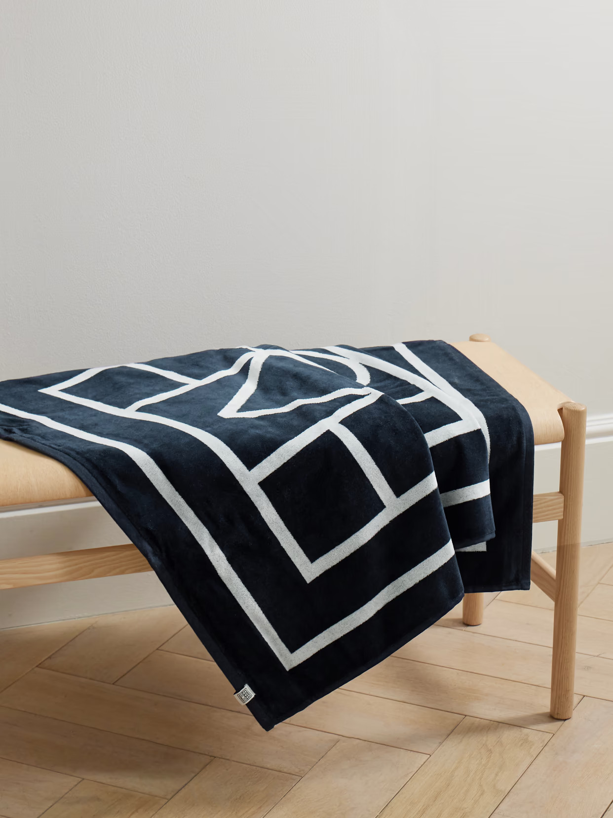 TOTEME - Cotton-terry Jacquard Beach Towel - Blue | NET-A-PORTER (US)