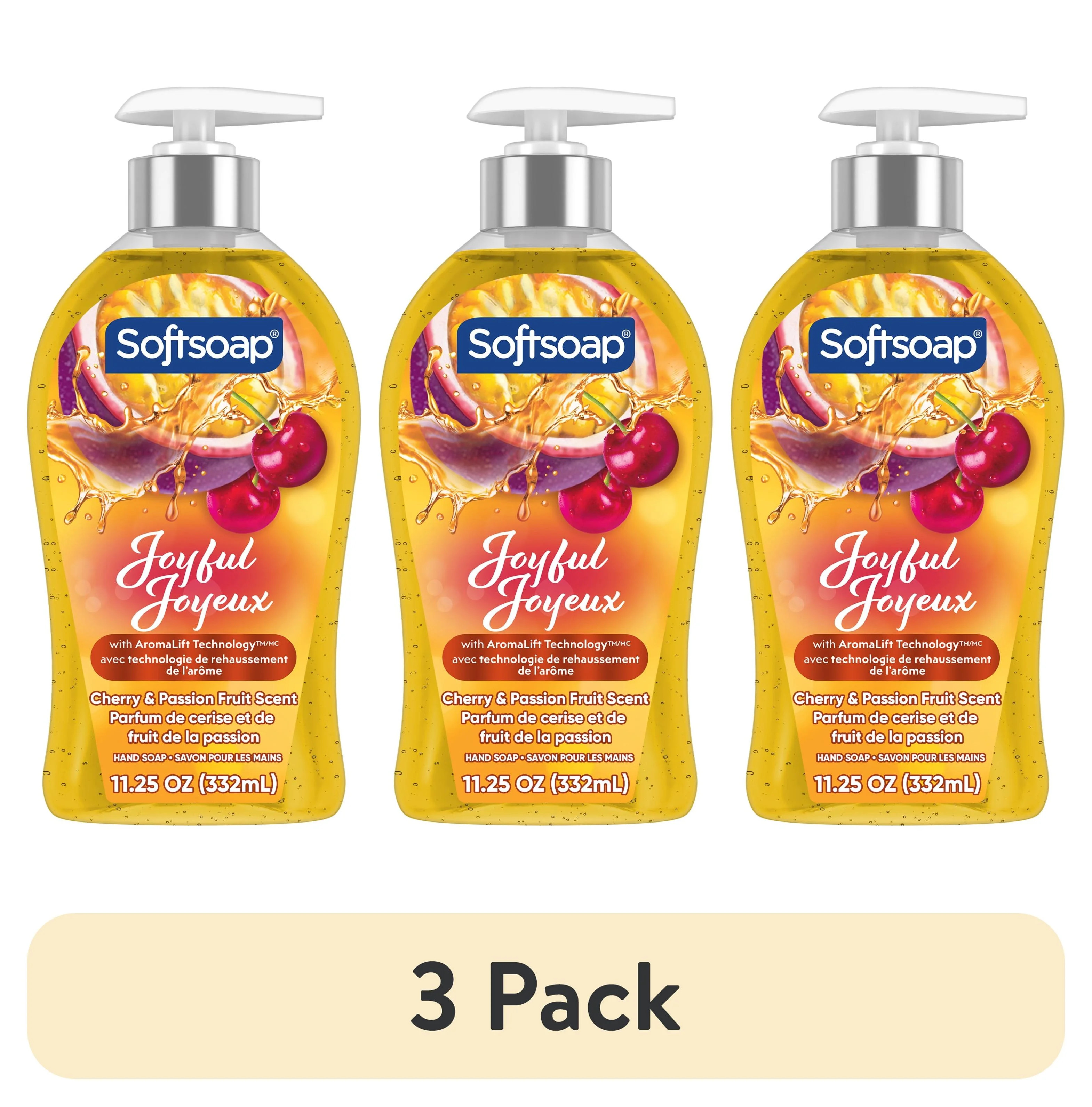 (3 pack) Softsoap Joyful Liquid Hand Soap, Paraben Free, pH Balanced, Cherry and Passion Fruit Sc... | Walmart (US)