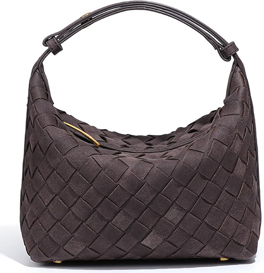 Woven Bags Vegan Leather Shoulder Bag Women Handmade Purses and Handbags Trendy Underarm Purse | Amazon (CA)
