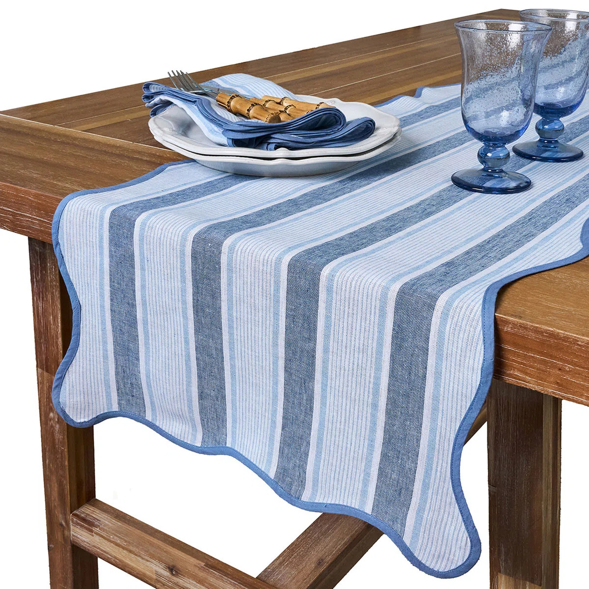 Cabana Stripe 18" x 90" Table Runner | Perigold