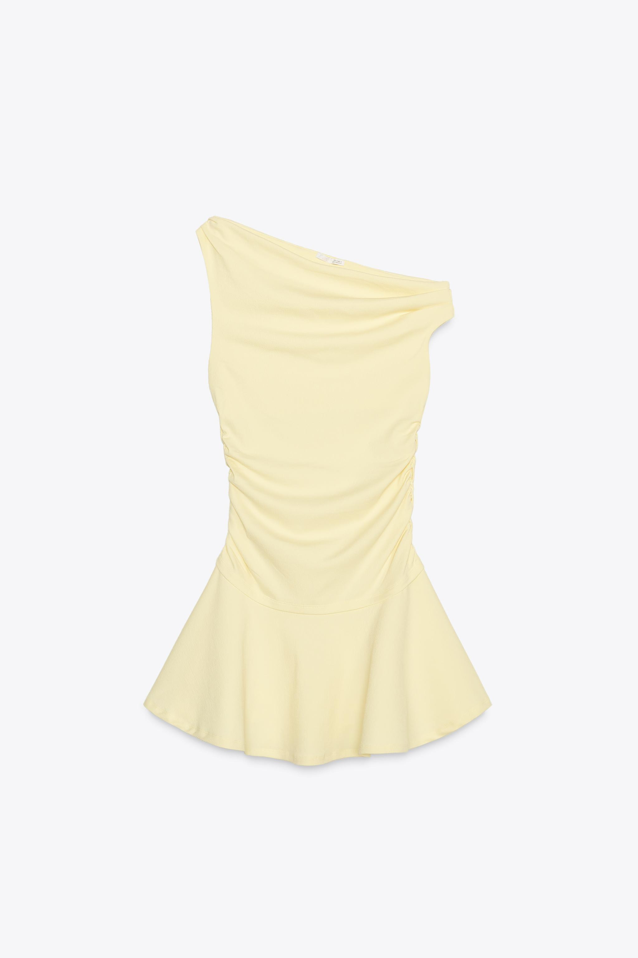 RUCHED TEXTURED DRESS | Zara US