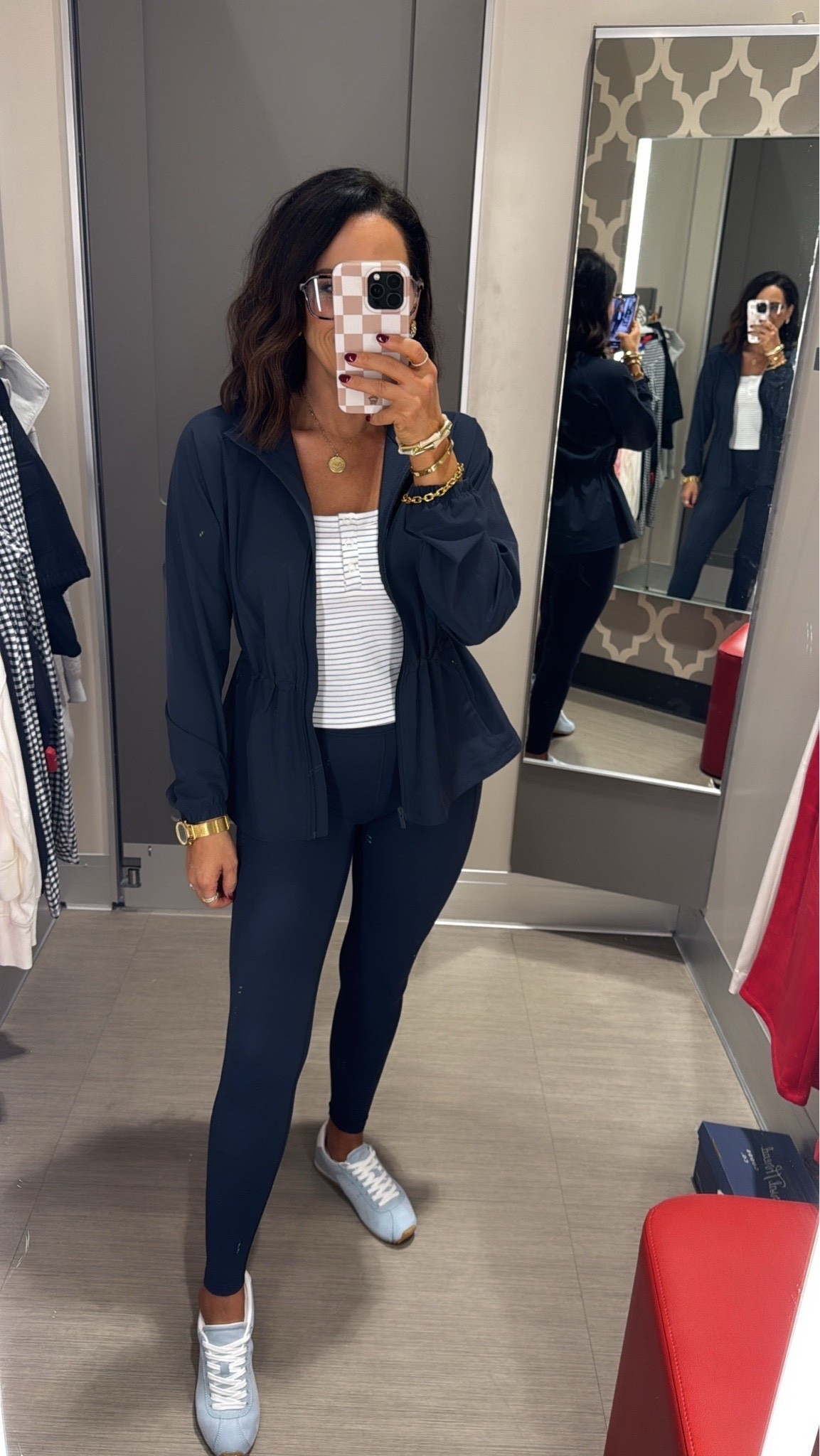 Loving everything about this outfit! Ladies run to Target! I'm obsessed with the navy color. The softest and cutest leggings with this athletic jacket. Perfect for everyday mom life working out cute casual target outfits navy busy mom running errands target finds mom approved Vintage Pickin 

#LTKdayinmylife #LTKootd #LTKmomlife