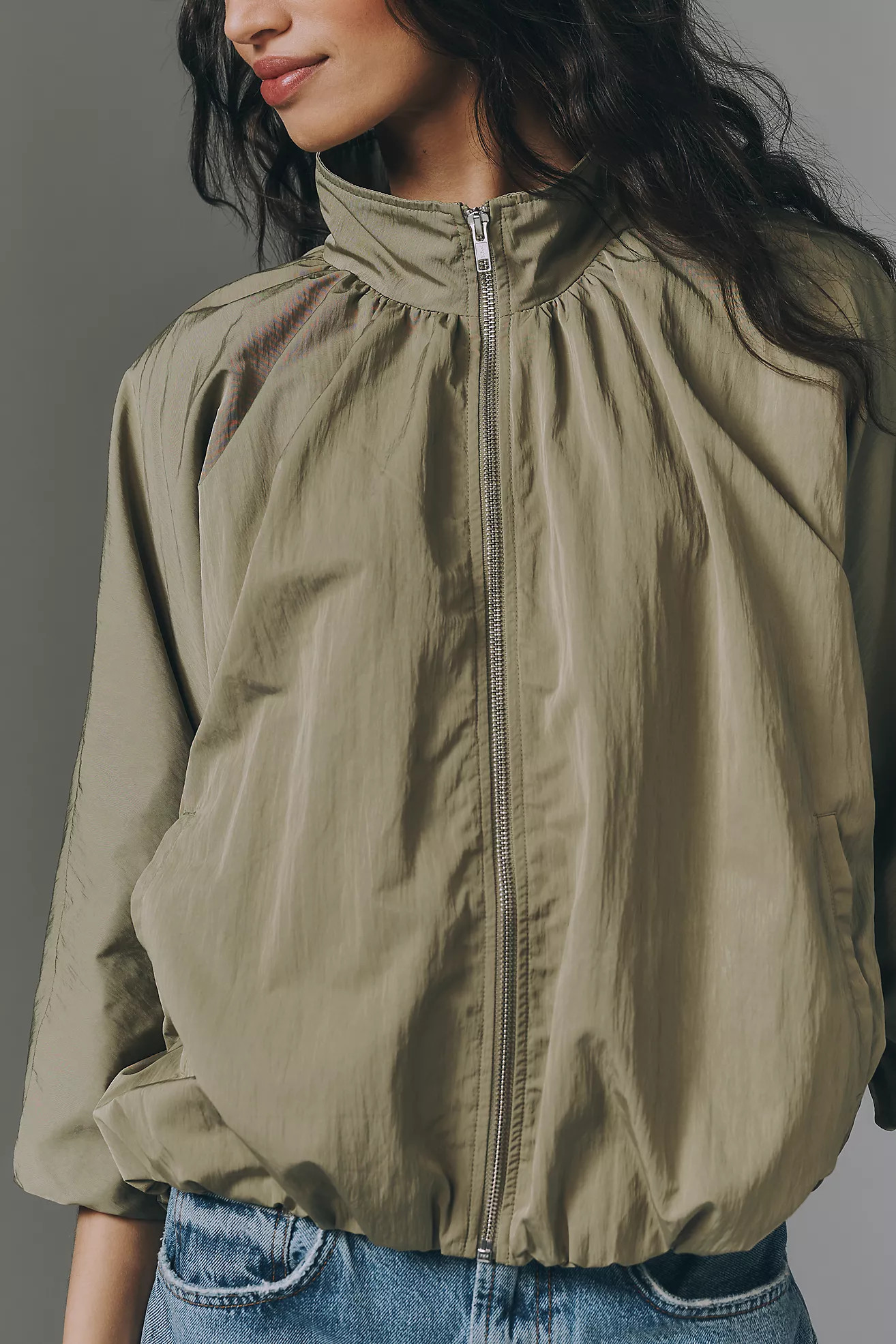 By Anthropologie Funnel-Neck Nylon Jacket | Anthropologie (US)