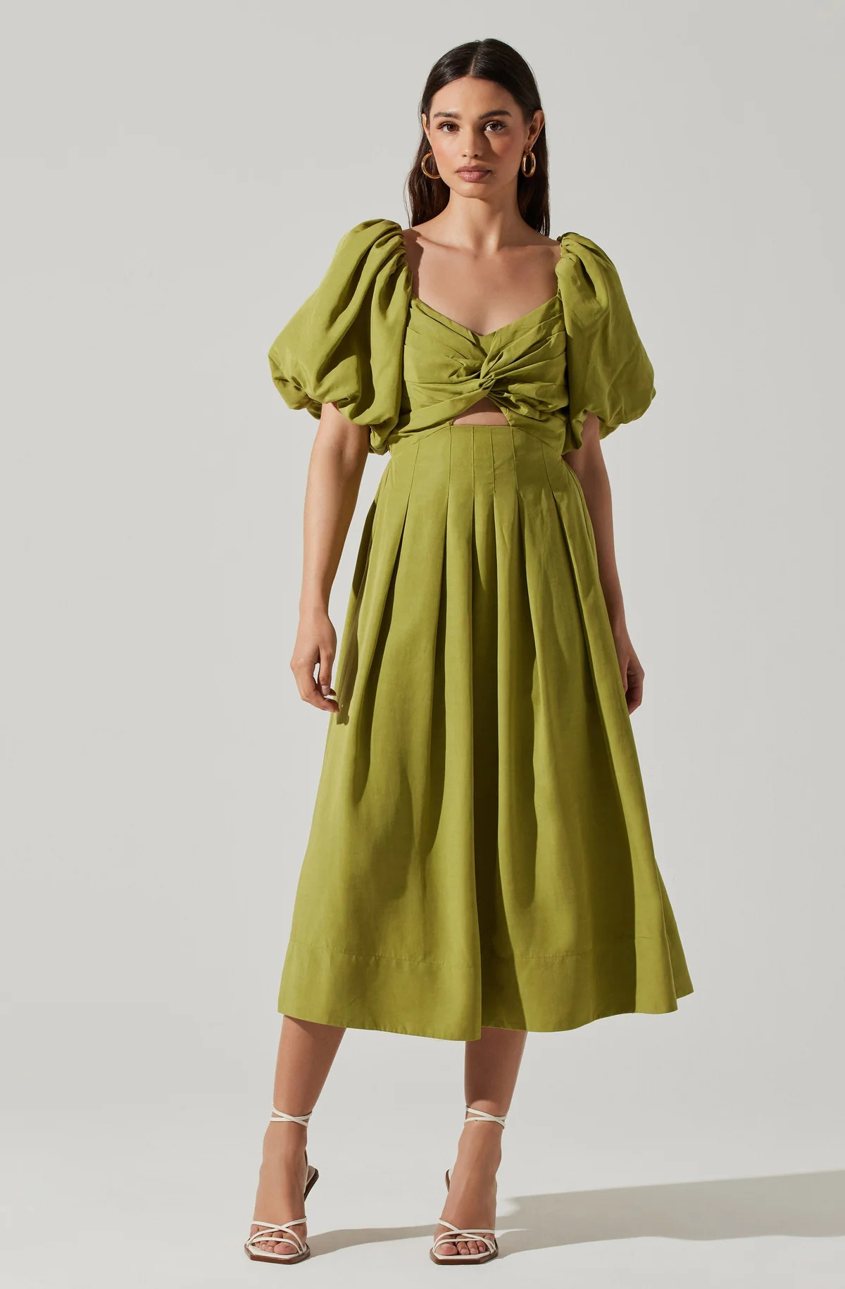 Serilda Puff Sleeve Midi Dress | ASTR The Label (US)