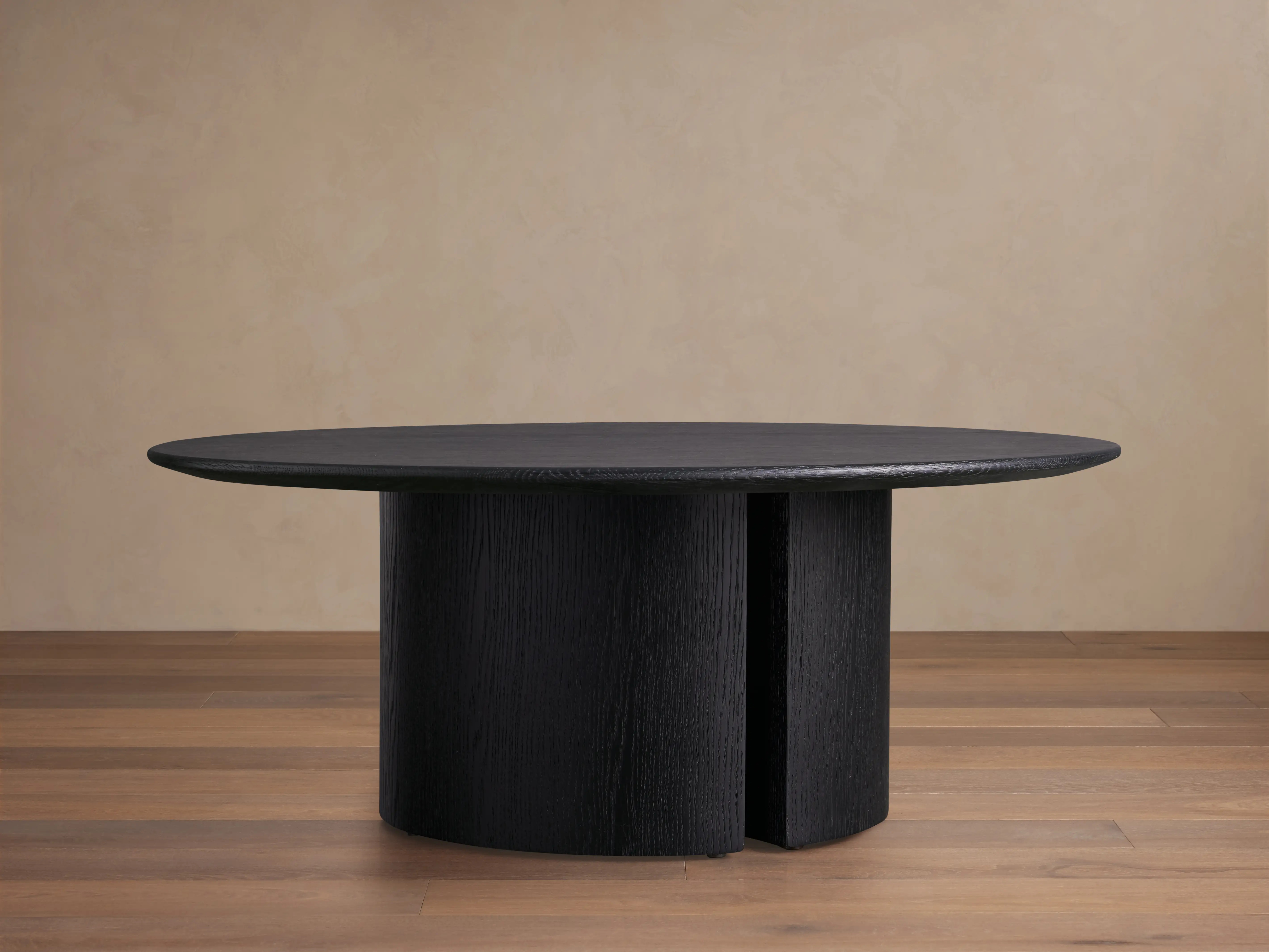 Saint Germain Round Wood Coffee Table with Dauphine Base | Arhaus