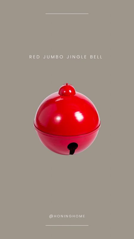 Jumbo jingle bell, holiday decor, Christmas decor, large bell, red jingle bell, Kirkland’s finds, kirklands christmas 

#LTKHoliday #LTKSeasonal #LTKhome