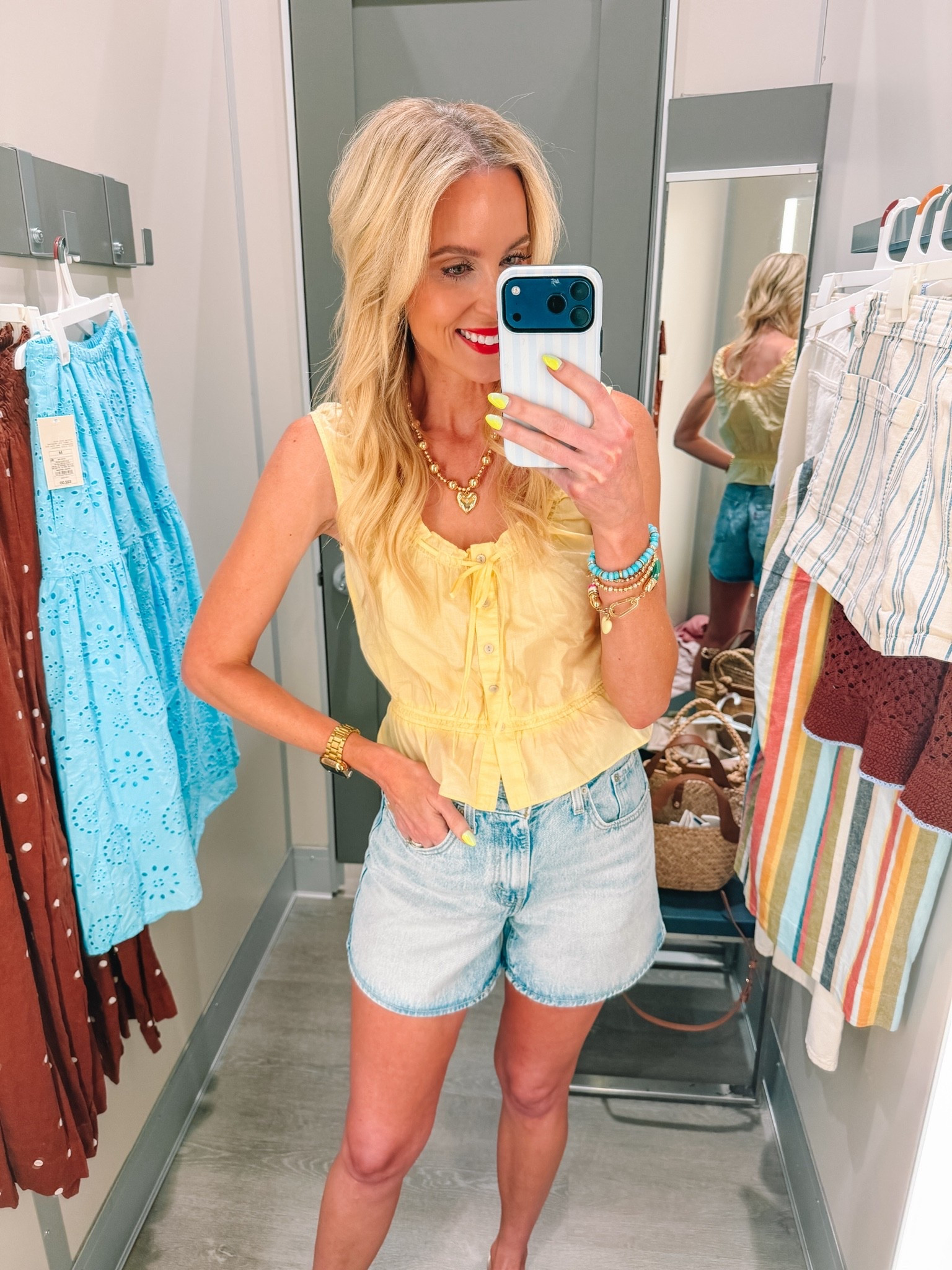 Obsessed with the color of this button down tank! 

Target tank | Levi’s | Summer outfit | Classic style

#LTKootd #LTKgrwm